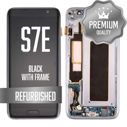 [LCD-S7E-WF-BK] LCD for Samsung Galaxy S7 Edge With Frame - Black (Refurbished)