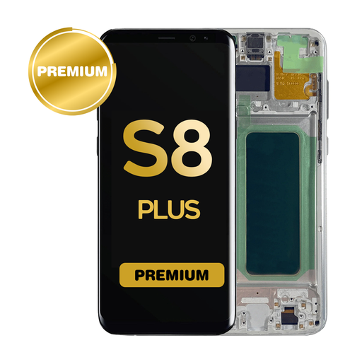 [LCD-S8P-WF-SI] OLED Assembly for Samsung Galaxy S8 Plus (G955) with Frame - Silver (Premium)