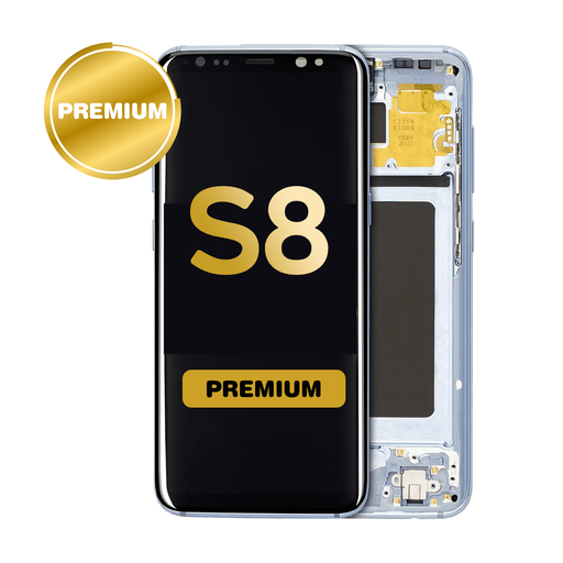 [LCD-S8-WF-BL] OLED Assembly for Samsung Galaxy S8 (G950) with Frame - Blue (Premium)