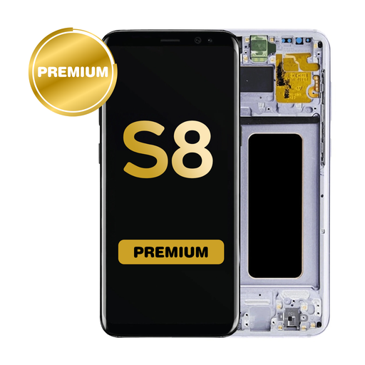 [LCD-S8-WF-VG] OLED Assembly for Samsung Galaxy S8 (G950) with Frame - Violet/Gray (Premium)