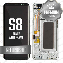 [LCD-S8-WF-SI] LCD for Samsung Galaxy S8 With Frame - Silver (Refurbished)