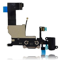 [SP-I5-CD-BK] Charging Port Flex for iPhone 5 - Space Gray (Premium)