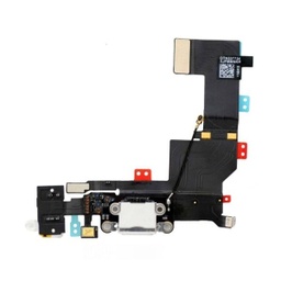[SP-I5S-CD-WH] Charging Port Flex for iPhone 5S - Silver (Premium)