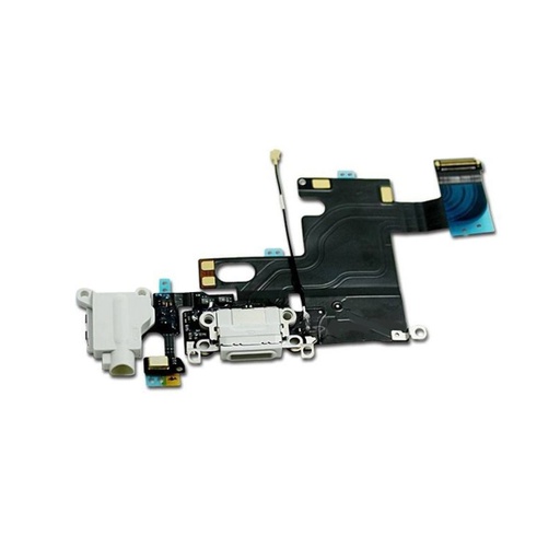 [SP-I6-CD-WH] Charging Port Flex for iPhone 6 - Silver (Premium)