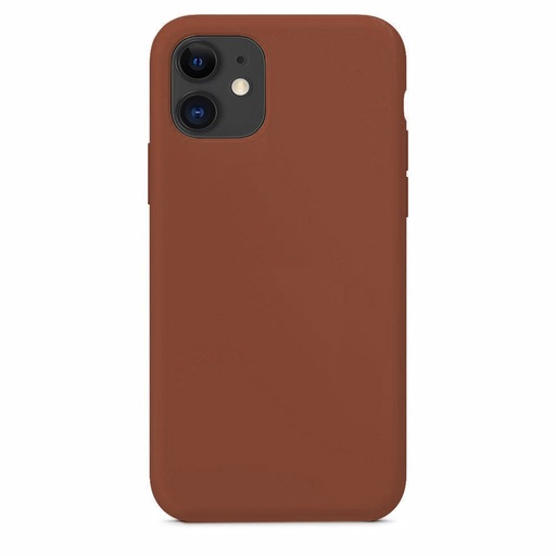 [CS-I11-PMS-BR] Premium Silicone Case for iPhone 11 - Brown