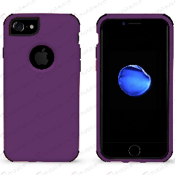 [CS-I7-BHCL-PUBK] Bumper Hybrid Combo Case for iPhone 7/8 - Purple & Black