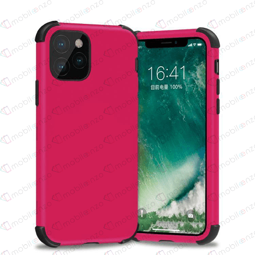 [CS-I12M-BHCL-HPNBK] Bumper Hybrid Combo Case for iPhone 12 Mini (5.4) - Hotpink & Black