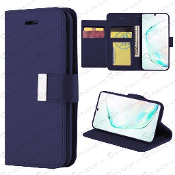 [CS-I12PM-FLW-DBL] Flip Leather Wallet Case for iPhone 12 Pro Max (6.7) - Dark Blue