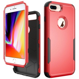 [CS-I7P-SLD-RDBK] Commander Combo Case for iPhone 7/8 Plus - Red and Black