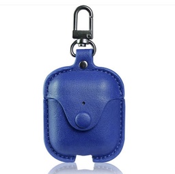 [CS-AP2-LB-BL] Leather Bag Case for AirPods (1st & 2nd Gen) - Blue