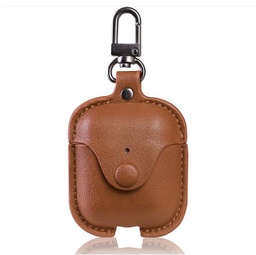 [CS-AP2-LB-BW] Leather Bag Case for AirPods (1st & 2nd Gen) - Brown