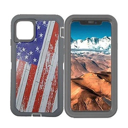 [CS-I12PM-OBD-AFL] DualPro Protector Case for iPhone 12 Pro Max (6.7) - American Flag