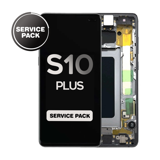 [LCD-S10P-WF-SP-BK] OLED Assembly for Samsung Galaxy S10 Plus (G975) with Frame - Black (Service Pack)