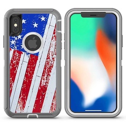 [CS-IXSM-OBD-FLG] DualPro Protector Case  for iPhone Xs Max - American Flag