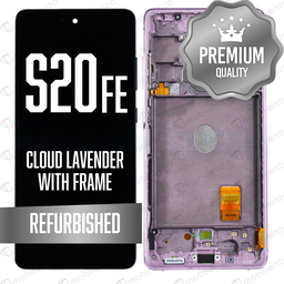 [LCD-S20FE-WF-PU] LCD for Samsung Galaxy S20 FE 5G With Frame - Cloud Lavender (Refurbished)