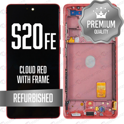 [LCD-S20FE-WF-RD] LCD for Samsung Galaxy S20 FE 5G With Frame - Cloud Red