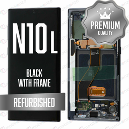 [LCD-N10L-WF-BK] LCD for Samsung Note 10 Lite with Frame - Black (Refurbished)