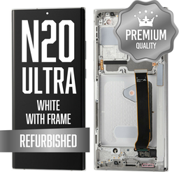 [LCD-N20U-WF-WH] LCD for Samsung Note 20 Ultra 5G with Frame White (Refurbished)
