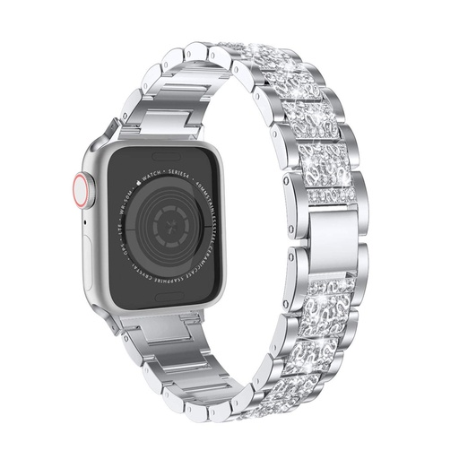 [CS-IW42-SSB-SI] Studded Steel iWatch Band 42/44/45/49mm - Silver