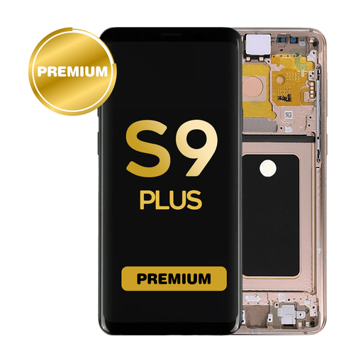 [LCD-S9P-WF-GO] OLED Assembly for Samsung Galaxy S9 Plus (G965) with Frame - Gold (Premium)