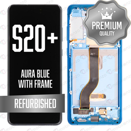 [LCD-S20P-WF-ABL] OLED Assembly for Samsung Galaxy S20 Plus / 5G With Frame - Aura Blue (Refurbished)
