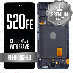 [LCD-S20FE-WF-BL] LCD for Samsung Galaxy S20 FE 5G With Frame - Cloud Navy (Refurbished)