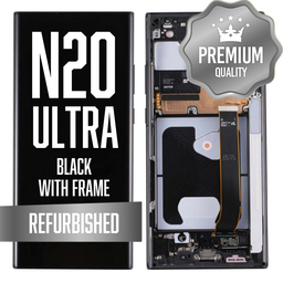 [LCD-N20U-WF-BK] LCD for Samsung Note 20 Ultra 5G with Frame - Black (Refurbished)