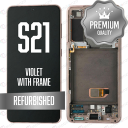 [LCD-S21-WF-VI] OLED Assembly for Samsung Galaxy S21 / 5G With Frame - Phantom Violet (Refurbished)