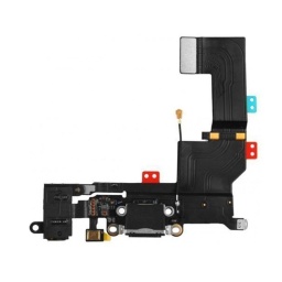 [SP-I5S-CD-BK-AM] Charging Port Flex for iPhone 5S - Space Gray (Hi-Copy)