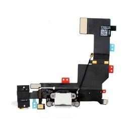 [SP-I5S-CD-WH-AM] Charging Port Flex for iPhone 5S - Silver (Hi-Copy)