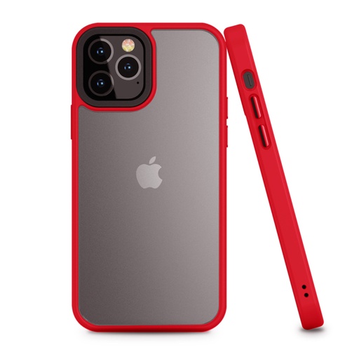 [CS-I12PM-MCC-RD] Matte Clear Color Edge Case for iPhone 12 Pro Max (6.7) - Red