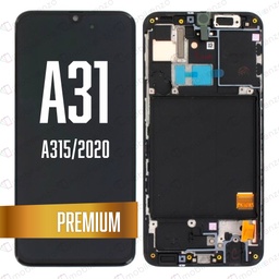 [LCD-A315-20-WF-BK] LCD Assembly for Galaxy A31 (A315/2020) with Frame - Black (Premium/Refurbished)