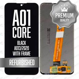 [LCD-A013-WF-BK] LCD Assembly for Galaxy A01 Core (A013/2020) with Frame - Black (Premium/Refurbished)