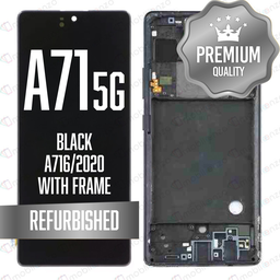 [LCD-A716-WF-BK] LCD Assembly for Galaxy A71 5G (A716/2020) with Frame - Black (Premium/Refurbished) 