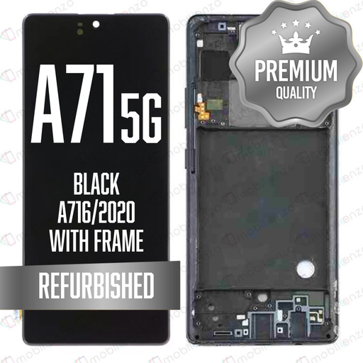 [LCD-A716-WF-BK] OLED Assembly For Samsung Galaxy A71 5G (A716/2020) with Frame - Black (Premium)