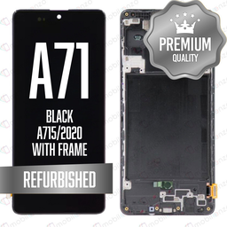 [LCD-A715-WF-BK] LCD Assembly for Galaxy A71 (A715/2020) with Frame - Black (Premium/Refurbished) 
