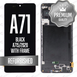 [LCD-A715-WF-BK] LCD Assembly for Galaxy A71 (A715/2020) with Frame - Black (Premium/Refurbished)