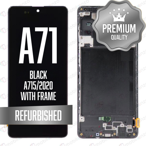 [LCD-A715-WF-BK] LCD Assembly for Galaxy A71 (A715/2020) with Frame - Black (Premium/Refurbished)