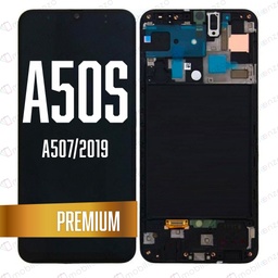 [LCD-A50S-507-WF-BK] LCD Assembly for Galaxy A50S (A507/2019) with Frame - Black (Premium/Refurbished) 