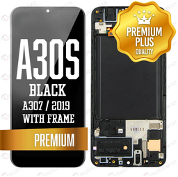 [LCD-A30S-307-WF-BK] LCD Assembly for Galaxy A30S (A307) with Frame - Black (Premium/Refurbished) 