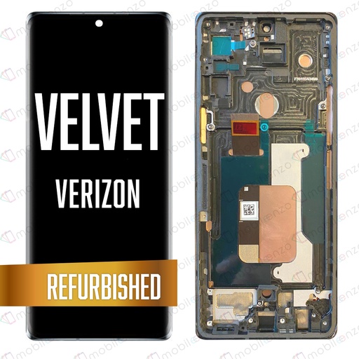 [LCD-LGVL-WF-GY] OLED Assembly With Frame Compatible For LG Velvet 5G (Not Compatible With Verizon Uw Model) (Premium) (Gray)
