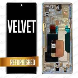 [LCD-LGVL-WF-SI] OLED ASSEMBLY WITH FRAME COMPATIBLE FOR LG VELVET 5G (NOT COMPATIBLE WITH VERIZON UW MODEL) (REFURBISHED) (SILVER)