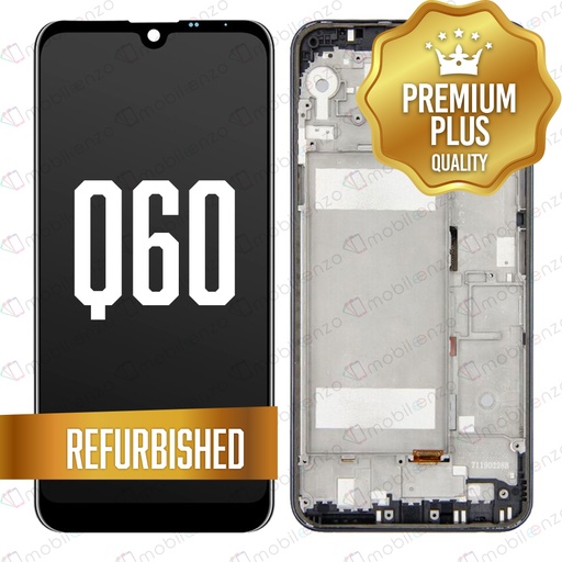 [LCD-LGQ60-WF-SI] LCD ASSEMBLY WITH FRAME COMPATIBLE FOR LG Q60 (SINGLE CARD VERSION) / K50 (2019 / X520) (REFURBISHED) (SILVER)
