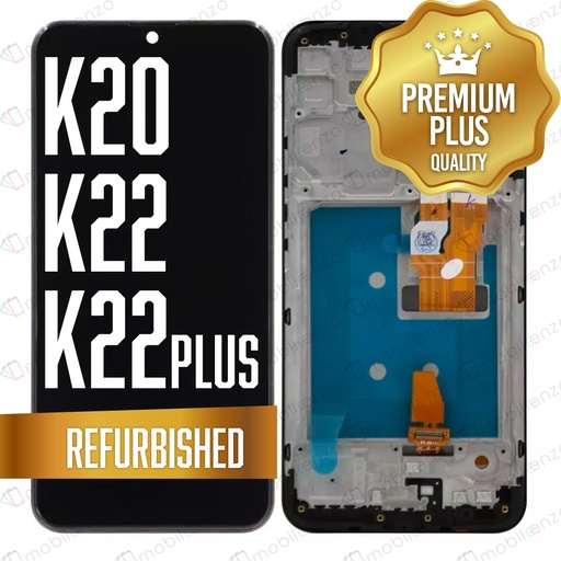 [LCD-LGK22-WF-BK] LCD ASSEMBLY WITH FRAME COMPATIBLE FOR LG K20 (2020) / K22 / K22 PLUS (K220) (REFURBISHED) (BLACK)