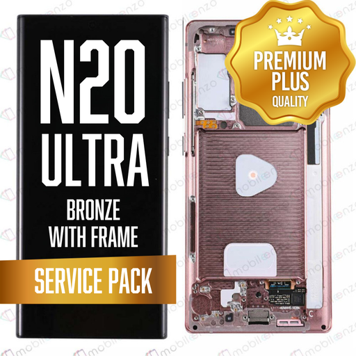 [LCD-N20U-WF-SP-BZ] OLED Assembly for Samsung Galaxy Note 20 Ultra 5G (N986) with Frame - Bronze (Service Pack)