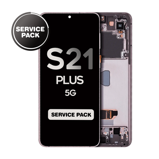 [LCD-S21P-WF-SP-SI] OLED Assembly for Samsung Galaxy S21 Plus 5G (G996) with Frame - Phantom Silver (Service Pack)
