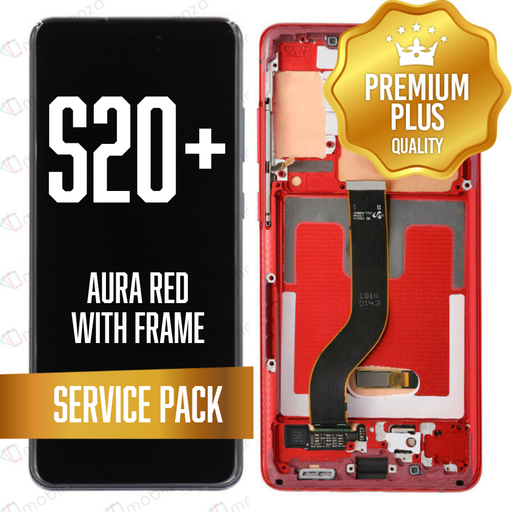 [LCD-S20P-WF-SP-RD] OLED Assembly for Samsung Galaxy S20 Plus / 5G With Frame - Aura Red (Service Pack)