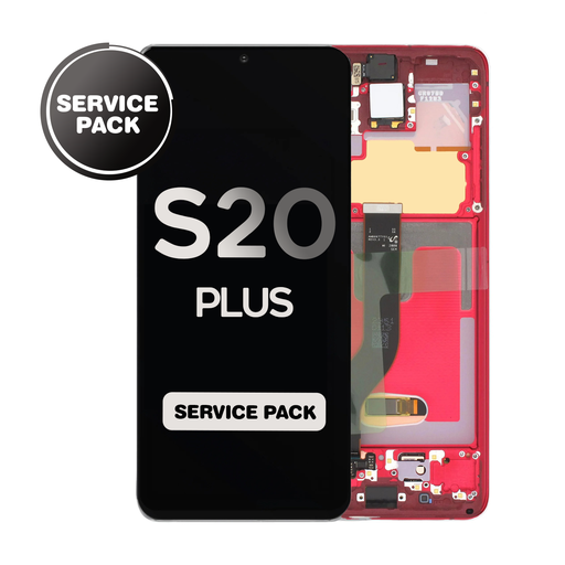 [LCD-S20P-WF-SP-RD] OLED Assembly for Samsung Galaxy S20 Plus 5G (G985 / G986) with Frame - Aura Red (Service Pack)