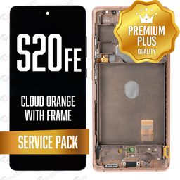 [LCD-S20FE-WF-SP-COR] OLED Assembly for Samsung Galaxy S20 FE / 5G With Frame - Cloud Orange (Service Pack)