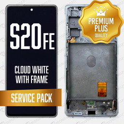 [LCD-S20FE-WF-SP-CWH] OLED Assembly for Samsung Galaxy S20 FE / 5G With Frame - Cloud White (Service Pack)
